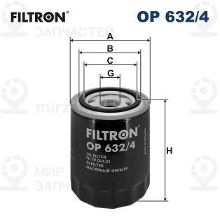 Масляный фильтр FILTRON OP6324
