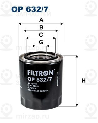 Масляный фильтр FILTRON OP6327