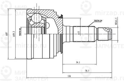 Запчасть AYWIPARTS AW1510200