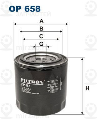 Масляный фильтр FILTRON OP658