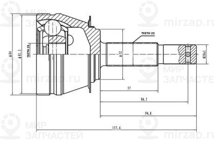 Запчасть AYWIPARTS AW1510203