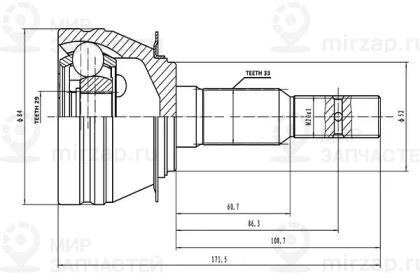 Запчасть AYWIPARTS AW1510208