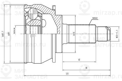 Запчасть AYWIPARTS AW1510217