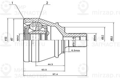 Запчасть AYWIPARTS AW1510635
