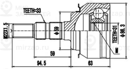 Запчасть AYWIPARTS AW1510708