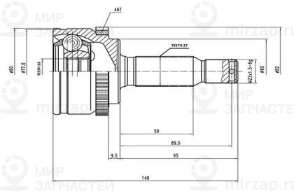 Запчасть AYWIPARTS AW1510727A