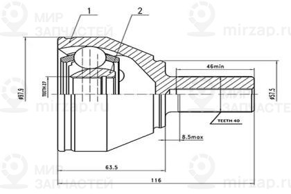 Запчасть AYWIPARTS AW1510992