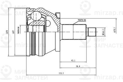 Запчасть AYWIPARTS AW1511017
