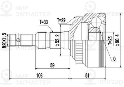 Запчасть AYWIPARTS AW1511115A