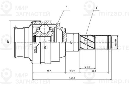 Запчасть AYWIPARTS AW1520134
