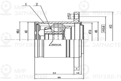Запчасть AYWIPARTS AW1520850