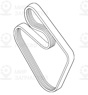 Клиновой рифленый ремень 6PK X 1538! заменен на 11281706545 BMW 11281437475