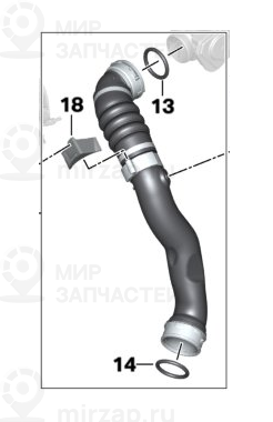 Трубопровод наддувочного воздуха! заменен на 11617810307 BMW 11617796292