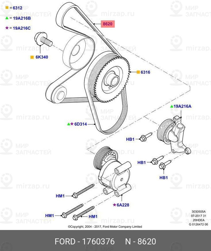 Запчасть FORD 1760376