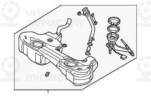 Топливный бак пластмасса с датчиком Л BMW 16116766940