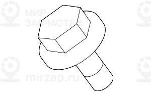 Болт с шестигранной головкой с шайбой M6X30-Z2! заменен на 07119903994 BMW 17111712570