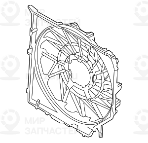 кожух вентилятора! заменен на 17113415242 BMW 17113405099