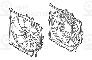 Кожух вентилятора с вентилятором! заменен на 17113442089 BMW 17113415181