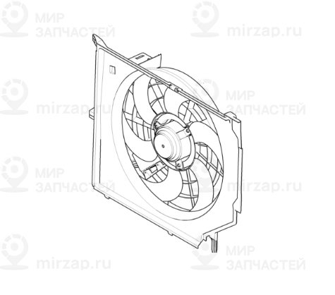 Кожух вентилятора с вентилятором 150W! заменен на 17117510617 BMW 17117510085