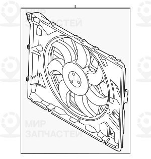 Кожух вентилятора с вентилятором! заменен на 17427562080 BMW 17427522055