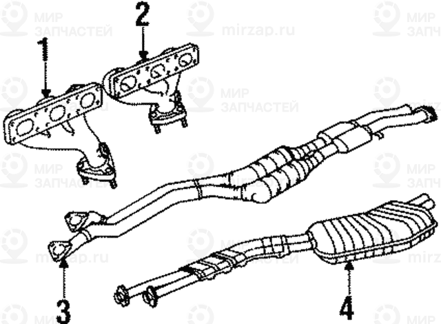 Задний дополнительный глушитель BMW 18101405290