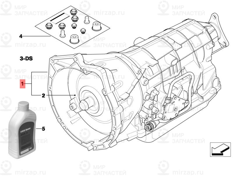 Оборотная АКПП с электрогидр. приводом A5S 325Z - TU BMW 24001423933