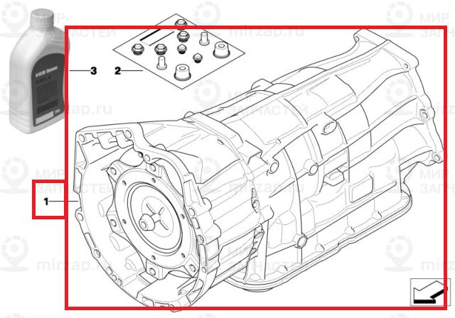 Оборотная АКПП с электрогидр. приводом GA6L45R BMW 24007566254