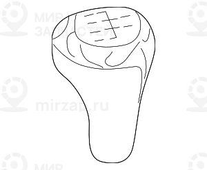 Головка рычага ПП кожа/зажим дер./5-ст. VAVONA BMW 25111434720