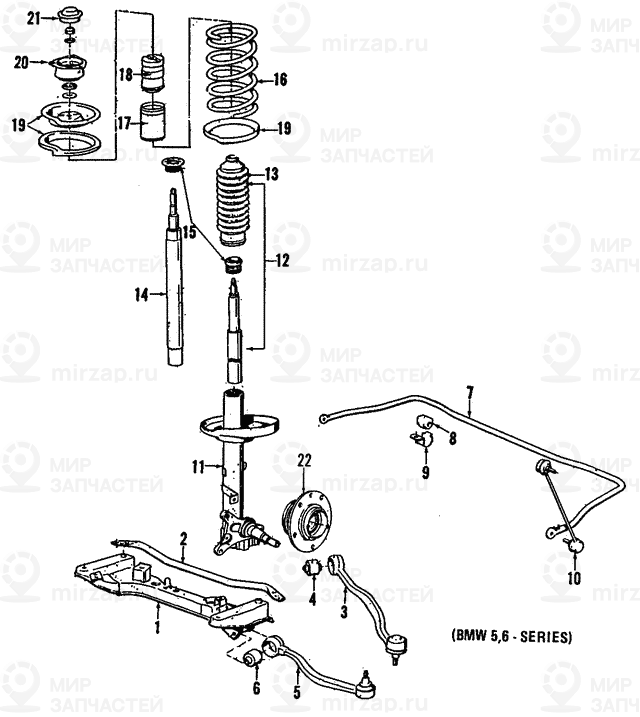 Элемент амортизатора BOGE/SACHS BMW 31321092283