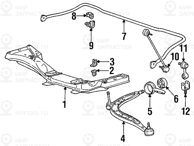 Резинометаллич.шарнир стабилизатора D=23,5MM BMW 31351091228
