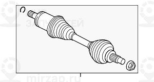 Оборотный приводной вал колеса П L=1021MM BMW 31607558950