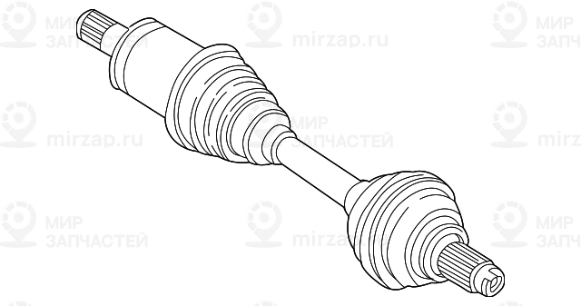 Приводной вал колеса Л Пд D=29MM BMW 31607561341