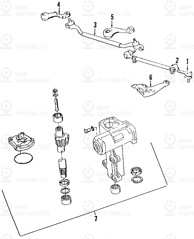 Оборотный рулевой механизм с гидроусил. BMW 32131123474