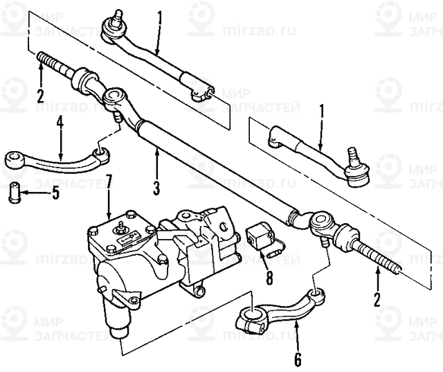 Поперечная рулевая тяга Ср LHD! заменен на 32211096057 BMW 32211093433