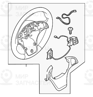Спорт.многофун.рулевое колесо с НПБ кожа BMW 32303448457