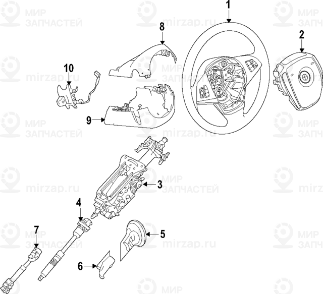 M спортивное рулевое колесо с НПБ,кожа! заменен на 32307844566 BMW 32307842156