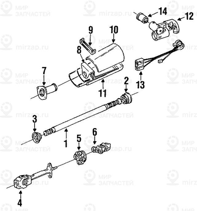 Цилиндр замка с ключом BMW 32321152474