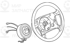Рулевое колесо с НПБ, кожа BMW 32341095799