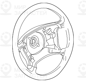 Рулевое колесо с НПБ, кожа SCHWARZ BMW 32346751178