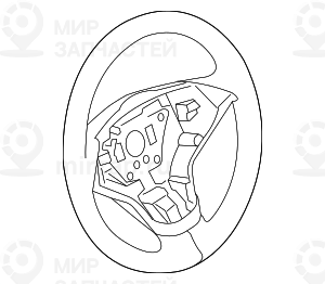 Спортивное рулевое колесо с НПБ кожа SCHWARZ BMW 32346763374
