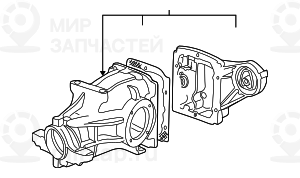 оборотный редуктор заднего моста I=38:11=3,45-V BMW 33101428419