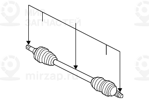 Оборотный приводной вал колеса Л LK=86MM/D=25MM BMW 33207605485