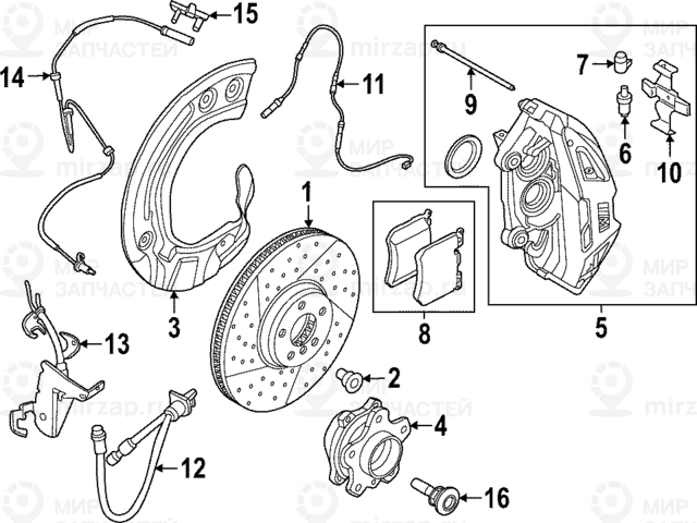 Bremssattelgeh?use Rot Li BMW 34106891343