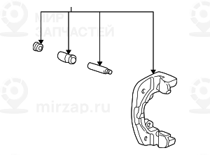 Направляющая тормозных колодок Л BMW 34111163305