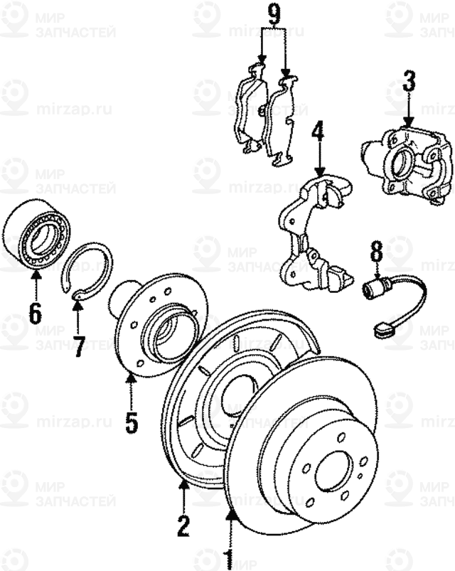 Направляющая тормозных колодок BMW 34211160332