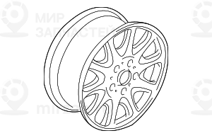 Колесный диск легкосплавный полирован. 7JX16     ET:20 BMW 36111094152