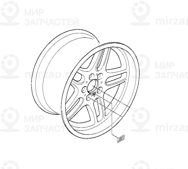 Колесный диск легкосплавный, кованый 8JX18     ET:20 BMW 36112229635
