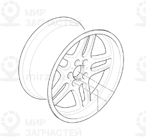 Колесный диск легкосплавный полирован. 8JX18     ET:13 BMW 36112229730