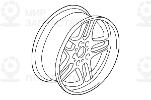 Колесный диск легкосплавный полирован. 91/2JX18  ET:25 BMW 36112229731