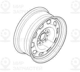 Колесный диск стальной Schwarz 7JX16     ET:20 BMW 36116765633